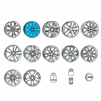 OEM 2019 Jeep Grand Cherokee Aluminum Wheel Diagram - 5XL06MA7AA