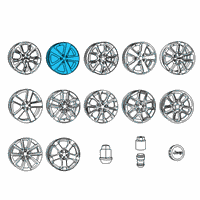 OEM 2017 Jeep Grand Cherokee Aluminum Wheel Diagram - 1WQ09DX8AB