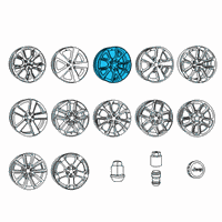 OEM 2014 Jeep Grand Cherokee Wheel Aluminum Diagram - 1VH41AAAAD