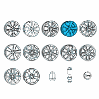 OEM 2014 Jeep Grand Cherokee Aluminum Wheel Diagram - 1VH39GSAAD