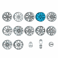 OEM 2017 Jeep Grand Cherokee Aluminum Wheel Diagram - 1VH39GSAAD