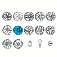 OEM 2016 Jeep Grand Cherokee Aluminum Wheel Diagram - 5XK99NTZAB
