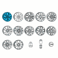 OEM 2020 Jeep Grand Cherokee Wheel-Aluminum Diagram - 68224621AB