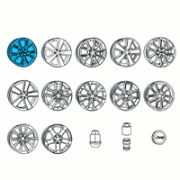 OEM 2017 Jeep Grand Cherokee Aluminum Wheel Diagram - 1WB01VXWAB