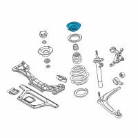 OEM 1996 BMW Z3 Upper Spring Plate Diagram - 31-33-1-135-580