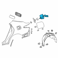 OEM 2020 Lexus ES350 Lock Assembly, Fuel Lid Diagram - 77030-06020