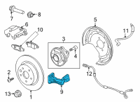 OEM 2022 Chevrolet Trailblazer Caliper Support Diagram - 13532620