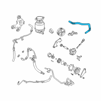 OEM Lexus Power Steering Supply Hose Diagram - 44348-06180