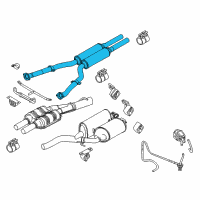 OEM 2004 BMW 760i Exhaust Pipe Diagram - 18-10-7-520-570