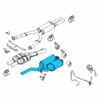 OEM 2007 BMW 760Li Rear Exhaust Flap Muffler Diagram - 18-30-7-551-711