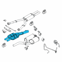 OEM 2004 BMW 760i Centre Muffler Diagram - 18-30-7-529-252