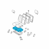 OEM 2008 Toyota Tundra Seat Cushion Pad Diagram - 71612-0C040