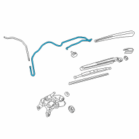 OEM 2017 Chevrolet Equinox Washer Hose Diagram - 20840673