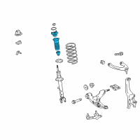 OEM Lexus IS300 Front Suspension Support Assembly Diagram - 48680-53061