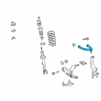 OEM 2020 Lexus IS350 Front Suspension Upper Arm Assembly Left Diagram - 48630-59065