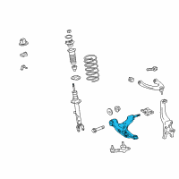OEM 2018 Lexus IS300 Front Suspension Lower Control Arm Assembly Right Diagram - 48620-53070