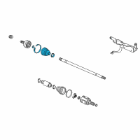 OEM Honda Insight Boot Set, Outboard Diagram - 44018-TF6-N14