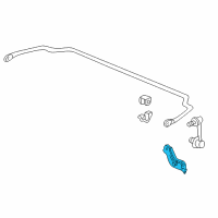 OEM 2007 Honda Accord Bracket, Right Rear Link Stabilizer Diagram - 52340-SEA-E00