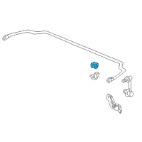 OEM 2008 Acura TSX Bush, Rear Stabilizer Holder Diagram - 52306-SEC-A01