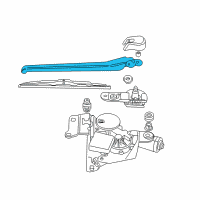 OEM BMW 325xi Rear Windshield Wiper Arm With Blade Compatible Diagram - 61-62-8-220-830