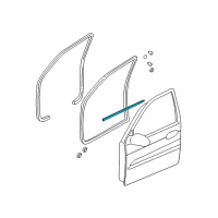 OEM 2002 Kia Sedona WEATHERSTRIP-Glass Door, Outer Diagram - 0K55258810A