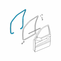 OEM 2004 Kia Sedona Weatherstrip-Front Door, RH Diagram - 0K55258760