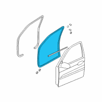 OEM 2003 Kia Sedona WEATHERSTRIP Assembly-Door, RH Diagram - 0K55258770C