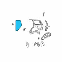 OEM 2000 Jeep Grand Cherokee Seal-Rear Door Diagram - 55135959AG