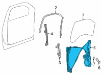 OEM 2020 GMC Sierra 2500 HD Window Regulator Diagram - 84652627