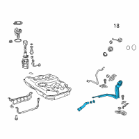 OEM 2015 Toyota Avalon Filler Pipe Diagram - 77201-07080