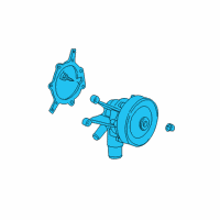 OEM 1998 Ford Contour Water Pump Assembly Diagram - XS2Z-8501-EA