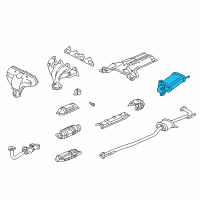 OEM 2001 Honda Accord Muffler Set, Exhuast Diagram - 18030-S84-A01