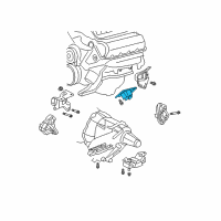 OEM 2005 Dodge Durango Bracket-Engine Mount Diagram - 52021638AA