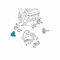 OEM 2006 Dodge Durango INSULATOR-Engine Mount Diagram - 52021615AA