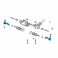 OEM 2013 Cadillac ATS Rod Kit-Steering Linkage Outer Tie Diagram - 22961954