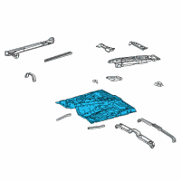 OEM Lexus LX570 Pan, Front Floor Diagram - 58111-60A40