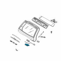 OEM 2002 BMW X5 Trunk Lid Lock Diagram - 51-24-8-408-492