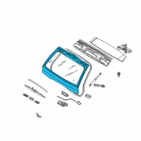 OEM 2002 BMW X5 Trunk Lid, Top Diagram - 41-62-7-126-015