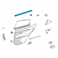 OEM 2015 Lexus ES350 WEATHERSTRIP, Rear Door Diagram - 68173-33090