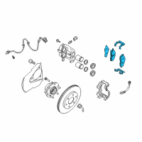 OEM 2006 Infiniti QX56 Front Disc Brake Pad Kit Diagram - 41060-7S027