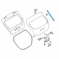 OEM Nissan Leaf Stay Assembly - Back Door, RH Diagram - 90450-5SA1A