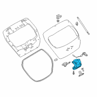 OEM 2022 Nissan Leaf Back Door Lock Assembly Diagram - 90502-DF30A