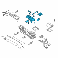 OEM Lincoln Cup Holder Diagram - DA5Z-5413562-BB