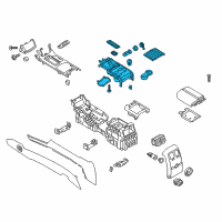 OEM 2015 Lincoln MKS Cup Holder Diagram - DA5Z-5413562-BB