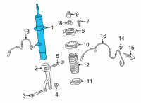 OEM 2019 BMW X5 Spring Strut Front Left Vdc Diagram - 37-10-6-869-019