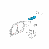 OEM 2009 Buick Lucerne Housing Asm-Fuel Tank Filler Pipe Diagram - 20895785