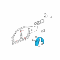 OEM 2007 Buick Lucerne Wheelhouse Liner Diagram - 25891510