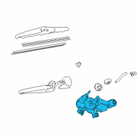 OEM Lexus CT200h Motor Assy, Rear Wiper Diagram - 85130-76010