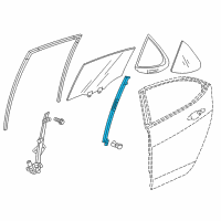 OEM Acura TLX Sash Right Rear Door Qt Diagram - 72731-TZ3-A02