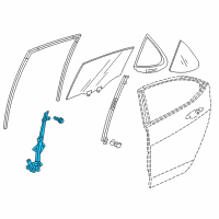 OEM 2018 Acura TLX Regulator Assembly Right Rear Door Diagram - 72710-TZ3-A01